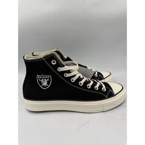 Las Vegas Raiders NFL Men's High Top Canvas Sneakers Size 10 Mens